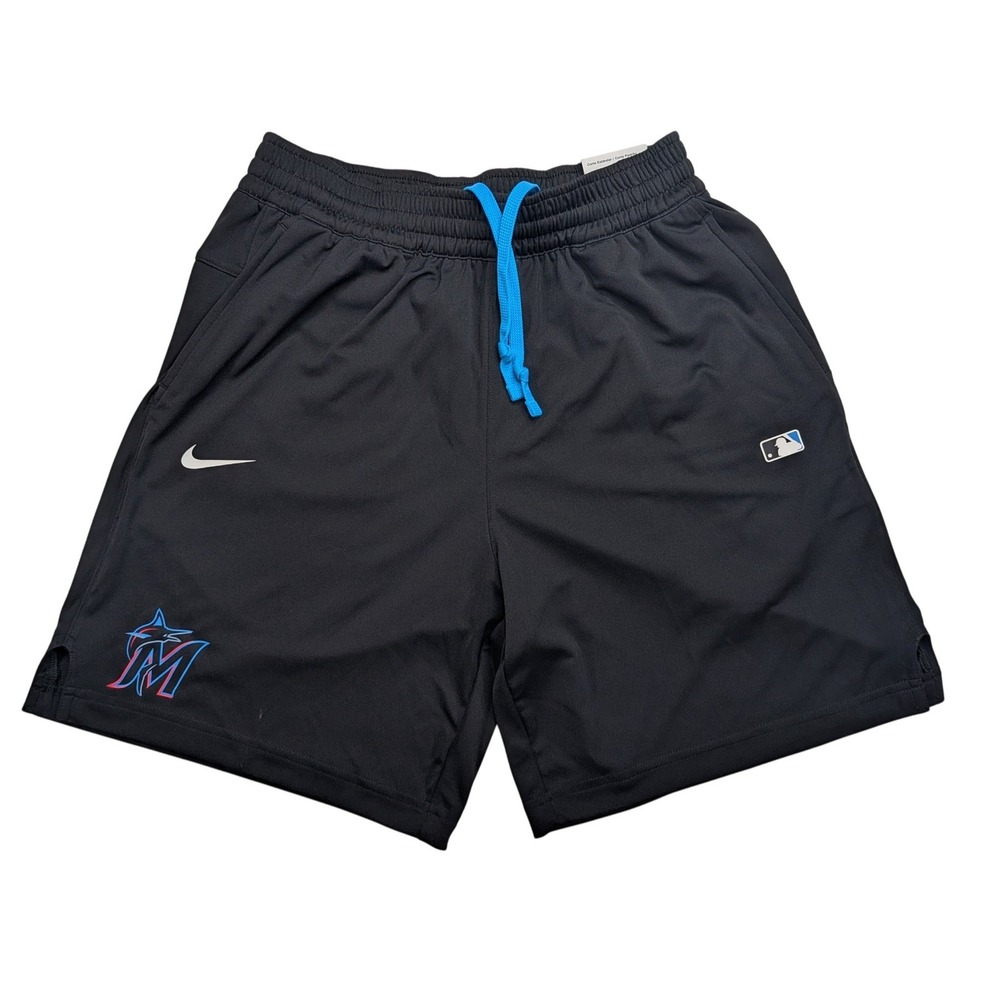 Nike Miami Marlins MLB Dri-FIT Shorts Womens XS Black NWT 02TM-092N-MQM